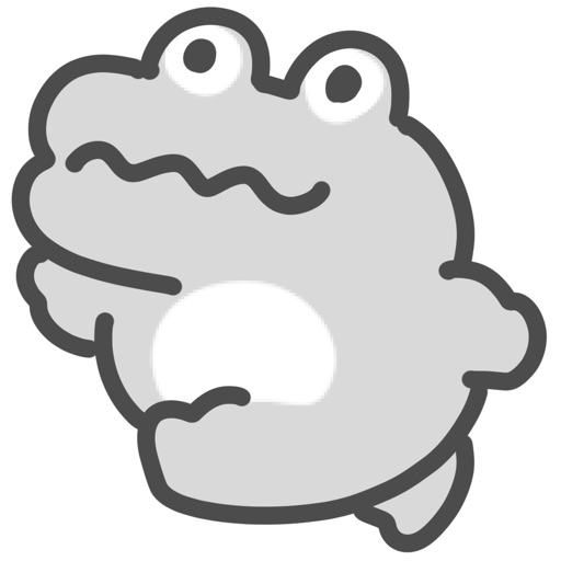 gray crocodile sticker