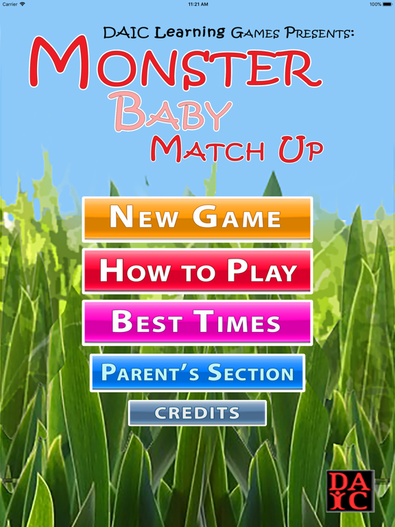 Monster Baby MatchUp iPad screenshot 2 - Education app