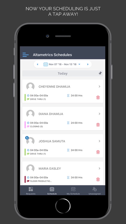 Altametrics Schedules