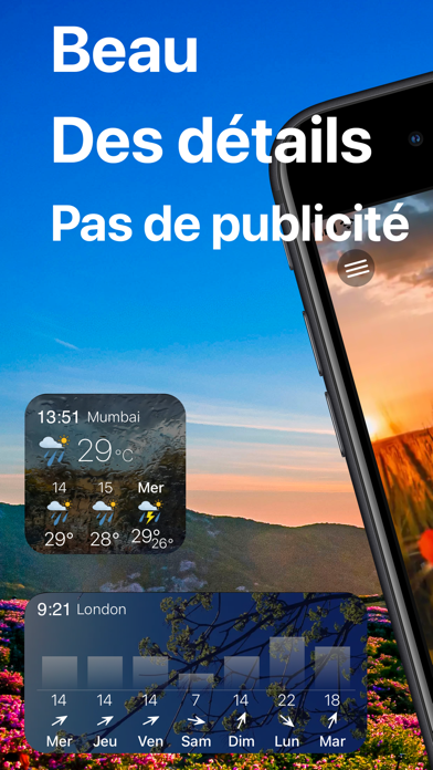 Screenshot #1 pour Météo & Widget - Weawow