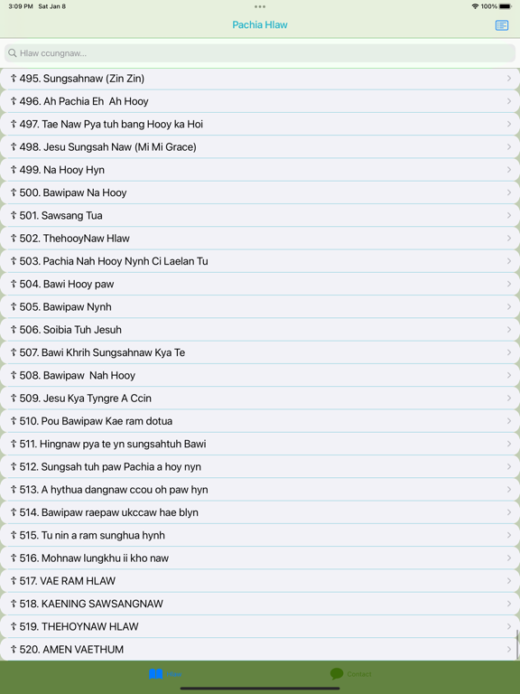 Zotung Hlaw iPad screenshot 2 - Book app