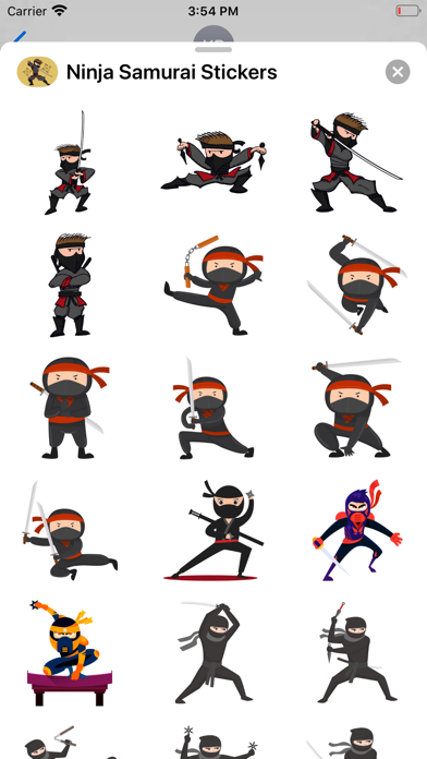 Ninja Samurai Stickers Screenshot