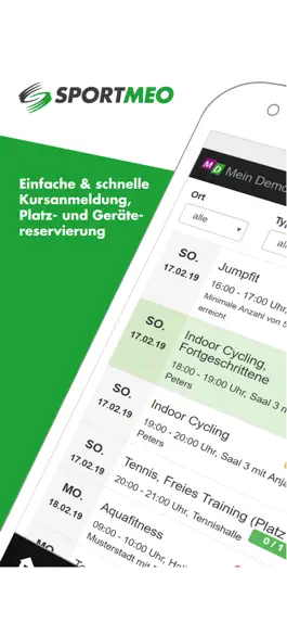 Game screenshot SPORTMEO Kursverwaltung & mehr mod apk