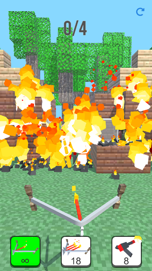#4. Burn it Down! 3D Pixel Game (iOS) By: AI Games FZ