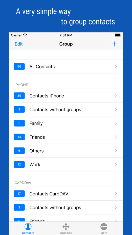 #1. iContacts: Contact Group Tool (iOS) 由: Jeonghwan Kim
