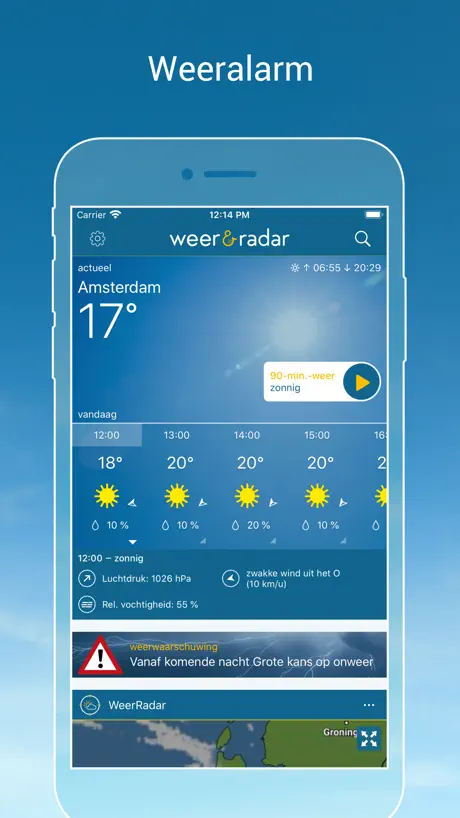 Weer & Radar Pro: buienradar