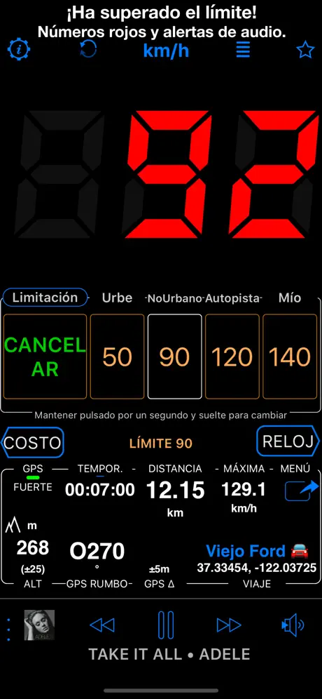 Velocímetro 55 Start. GPS, HUD