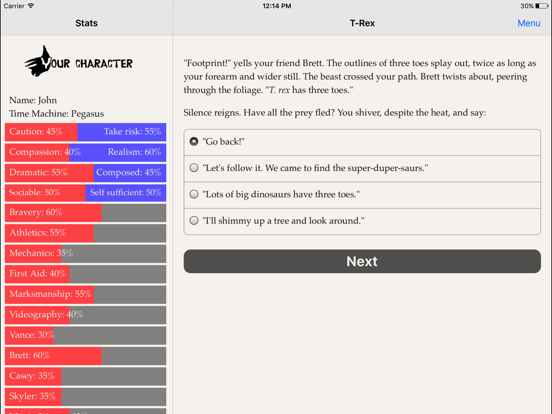 T-Rex Time Machine iPad app afbeelding 5