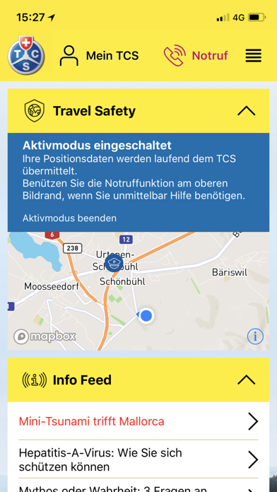 TCS - Touring Club Schweiz Screenshot