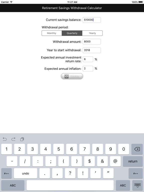 Screenshot #4 pour Retirement Savings Calculator