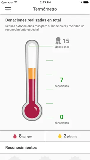 Captura de pantalla de Dona Sangre Andalucía en iPhone 3