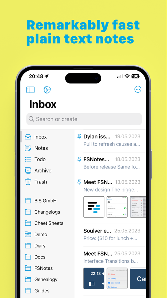 #1. FSNotes (iOS) 由: Oleksandr Hlushchenko