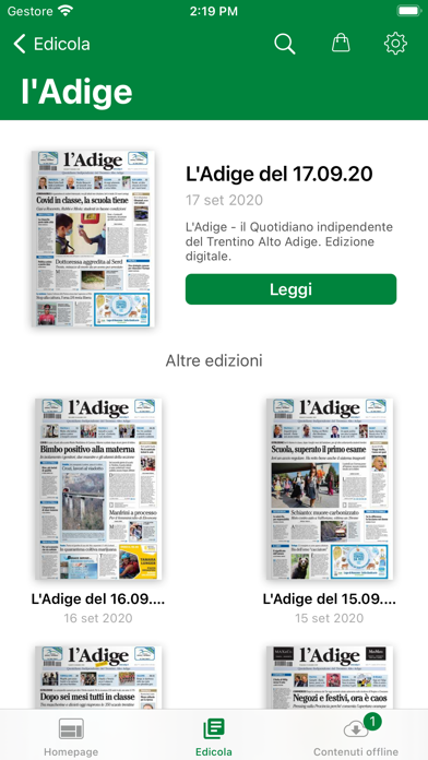 l'Adige quotidiano Screenshot