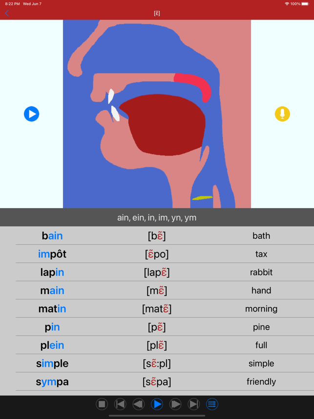 Лесна екранна снимка на френски звук и азбука