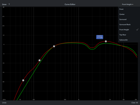 Audyssey MultEQ Editor app iPad app afbeelding 5