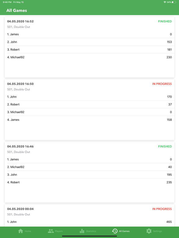 Darts Scoreboard: Scorekeeper iPad screenshot 5 - Sports app