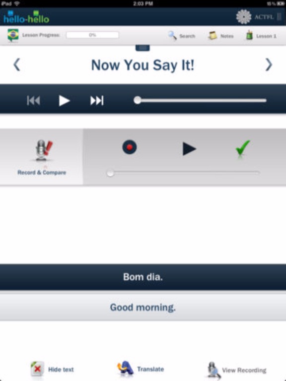 Screenshot #2 for Learn Portuguese Hello-Hello