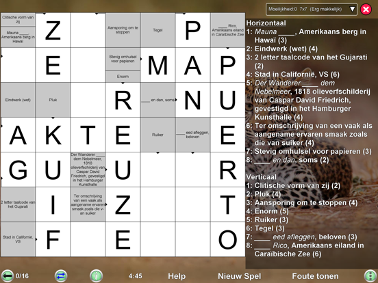 Nederlands Kruiswoordraadsel iPad app afbeelding 8
