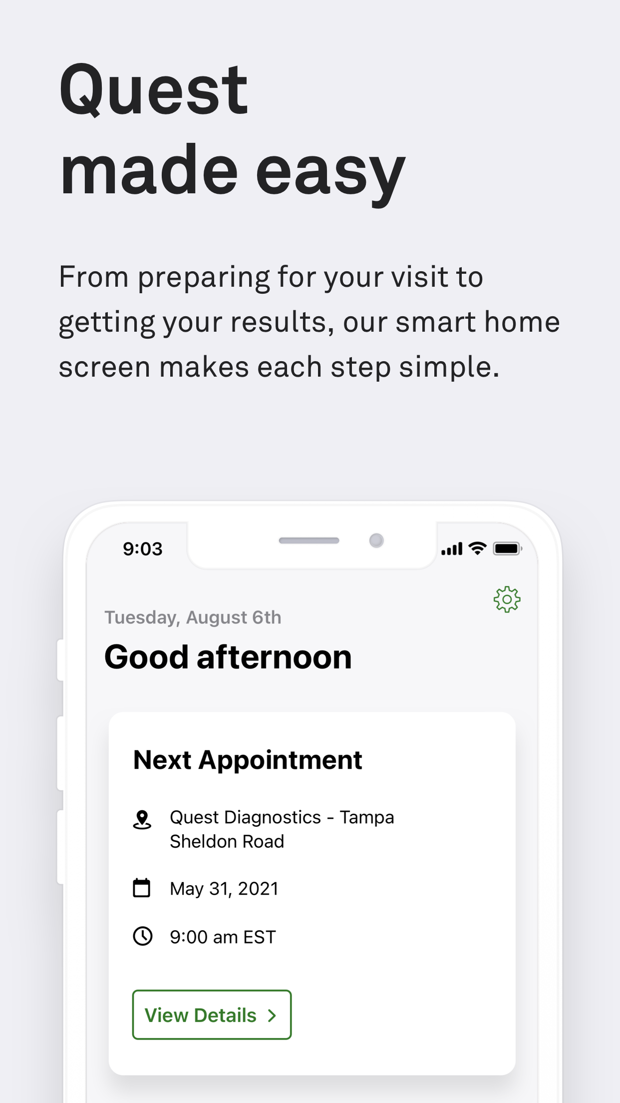 MyQuest for Patients screenshot 1