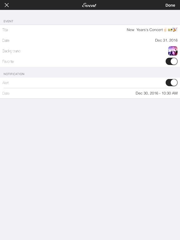 My Big Days - Events Countdown iPad screenshot 7 - Utilities app