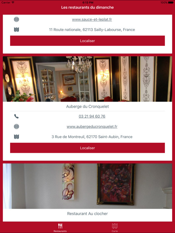 Screenshot #4 pour Les Restaurants du Dimanche