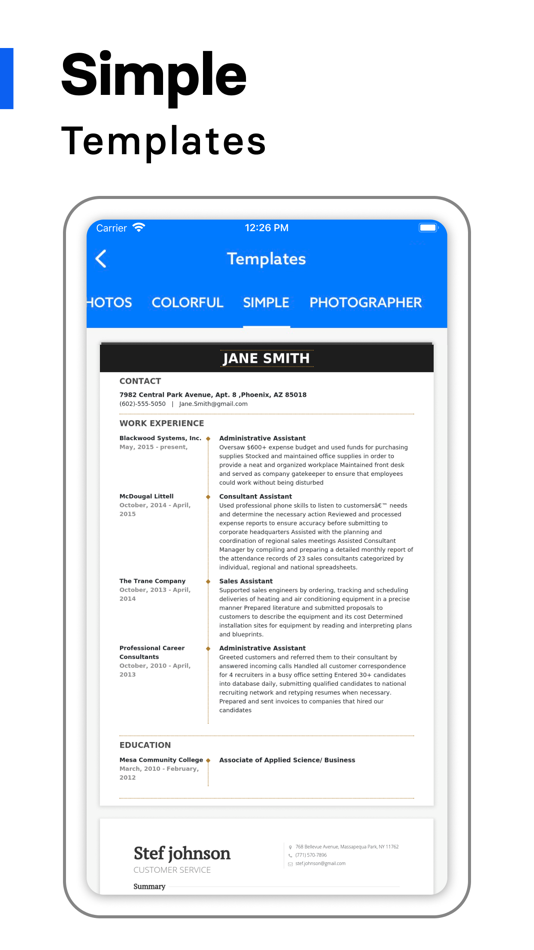 #7. AI Resume Creator: CV Builder (iOS) Podle: Nirav Alagiya