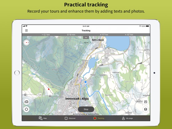 Outdooractive: navigatie GPS iPad app afbeelding 4