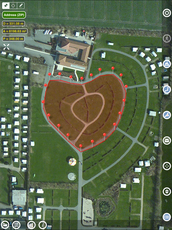 面積計 地図上に GPS フィールド距離や面積を測定のおすすめ画像3