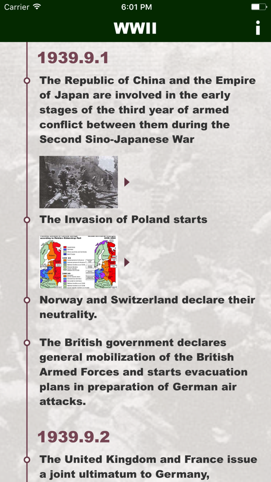 #1. WWII timeline - WWII history (iOS) 由: 子浩 张