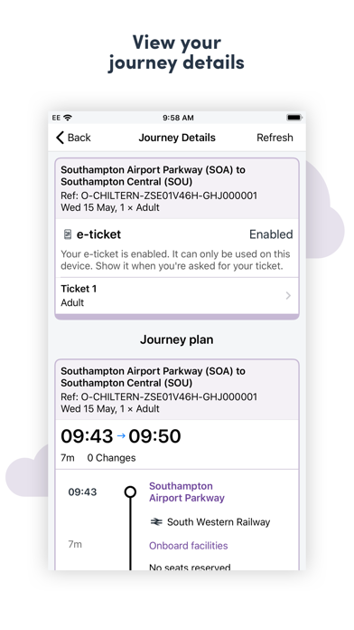 Chiltern Railways - Tickets Screenshot