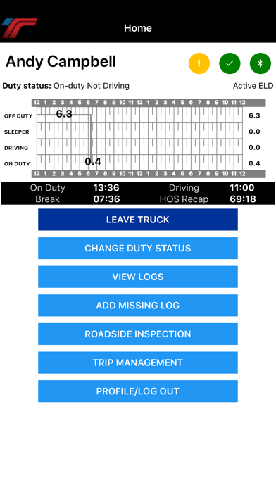 TruckingOffice ELD Screenshot