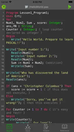 Pascal Programming Compiler screenshot 1