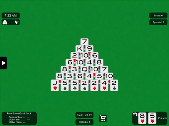 Pyramid Solitaire Lite iPad screenshot 5 - Games app