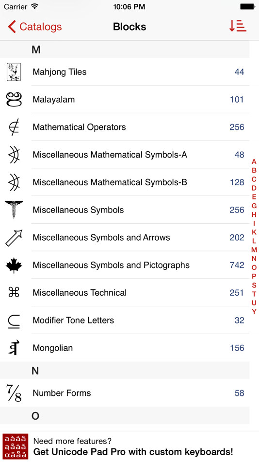 #2. Unicode Pad Express (iOS) 由: Ziga Kranjec