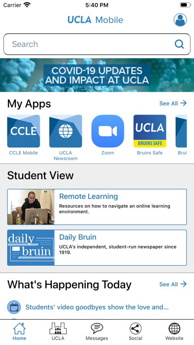 Screenshot #1 pour UCLA Mobile