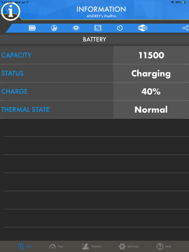 Ampere - informació de càrrega de la bateria Captura de pantalla