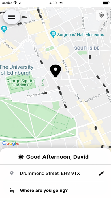 Central Taxis Edinburgh Screenshot