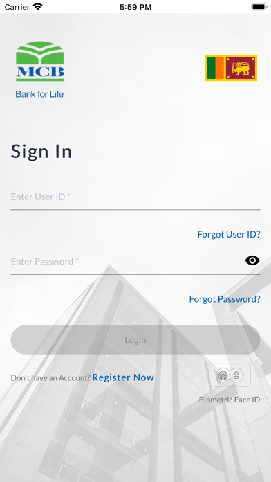 MCB Sri Lanka Mobile Banking Screenshot