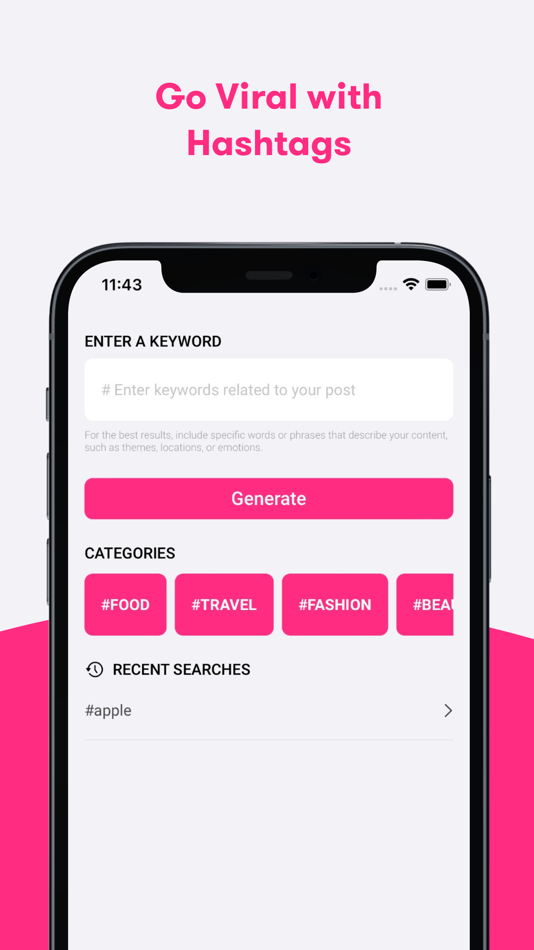 #5. Hashtag Generator for Insta (iOS) Podle: Emre Yigit Alparslan