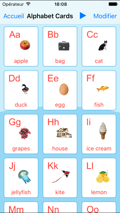 Screenshot #3 pour Cartes de l'alphabet anglais