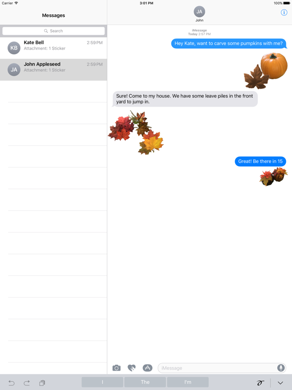 Screenshot #5 pour Fall Leaves & Pumpkin Stickers