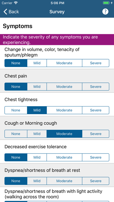 COPD Manager Screenshot