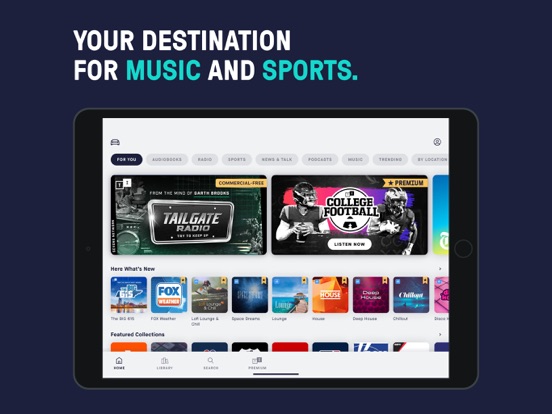 TuneIn Radio: Music & Sports iPad app afbeelding 1