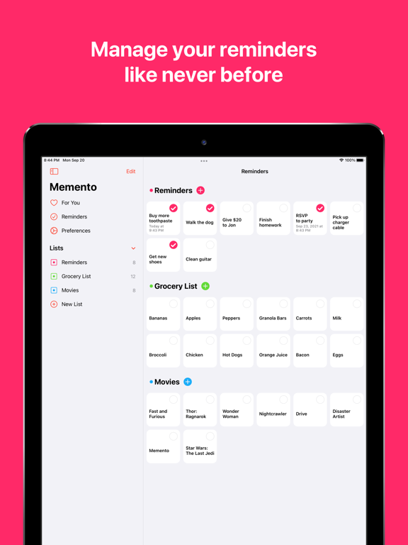 Memento: Modern Reminders Screenshots