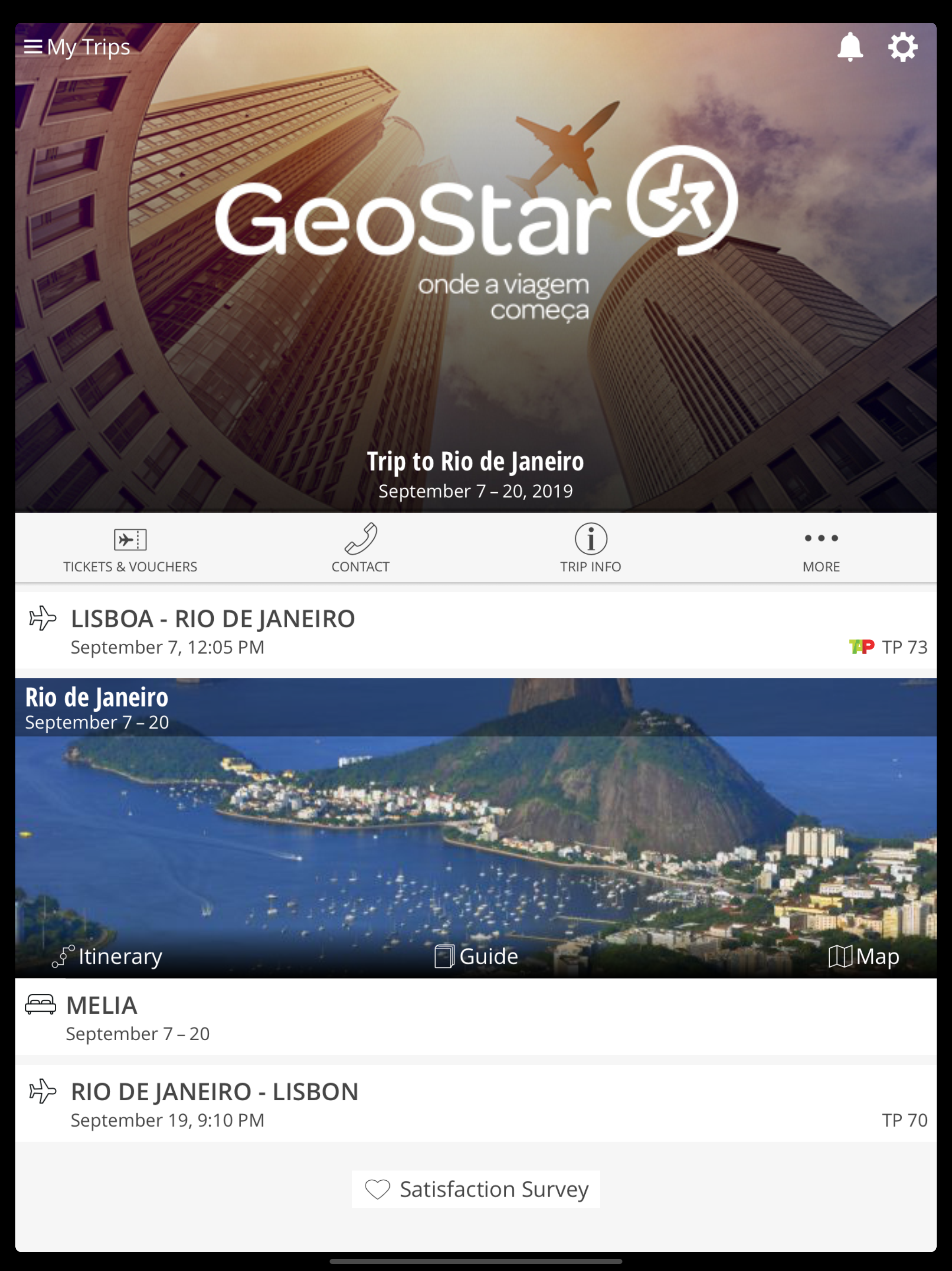GeoStar Trip - My itinerary