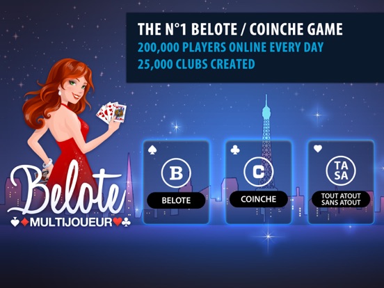 Belote & Coinche Multiplayer iPad screenshot 1 - Games app