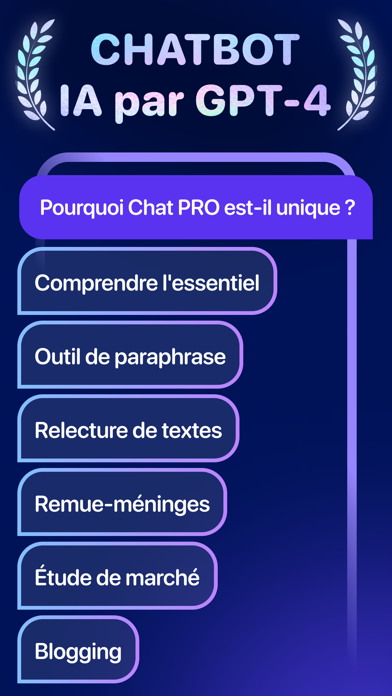 Screenshot #1 pour Chat PRO IA Francais