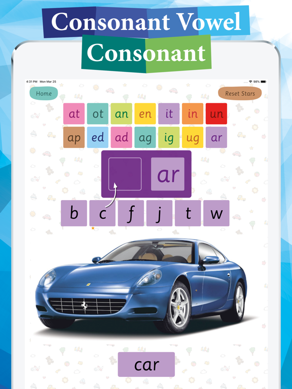 3 Letter CVC Words Formation iPad screenshot