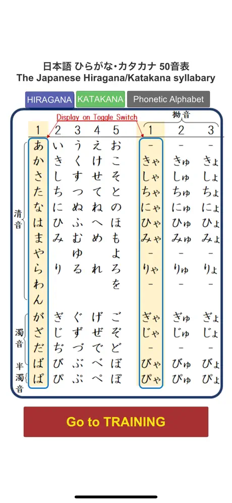 日本語初心者用「ひらがな・カタカナ」練習（音声付）