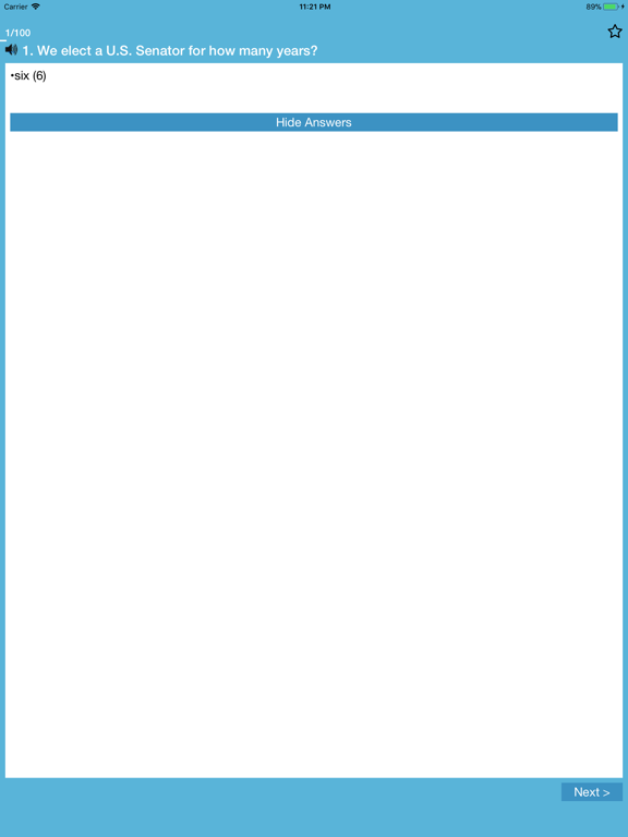 US Citizenship Test - PRO iPad screenshot 3 - Education app